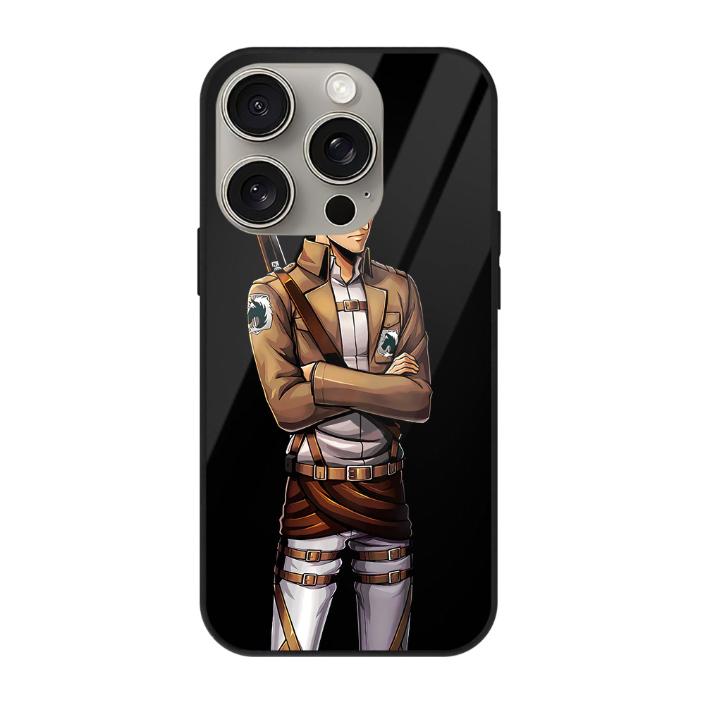 （画像用） 進撃の巨人 Attack on Titan 【iPhone15Pro対応】スマホケース 耐衝撃＆黄変防止 背面ガラス