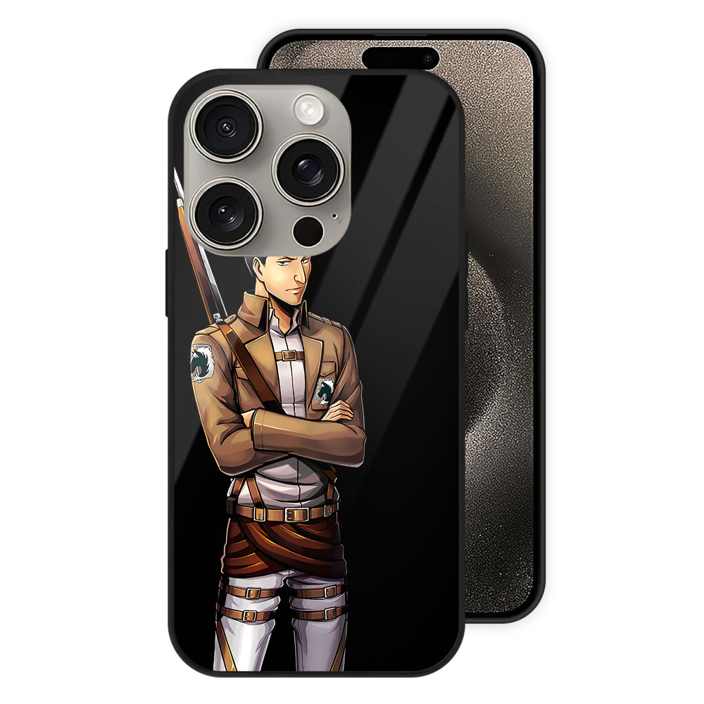 （画像用） 進撃の巨人 Attack on Titan 【iPhone15Pro対応】スマホケース 耐衝撃＆黄変防止 背面ガラス