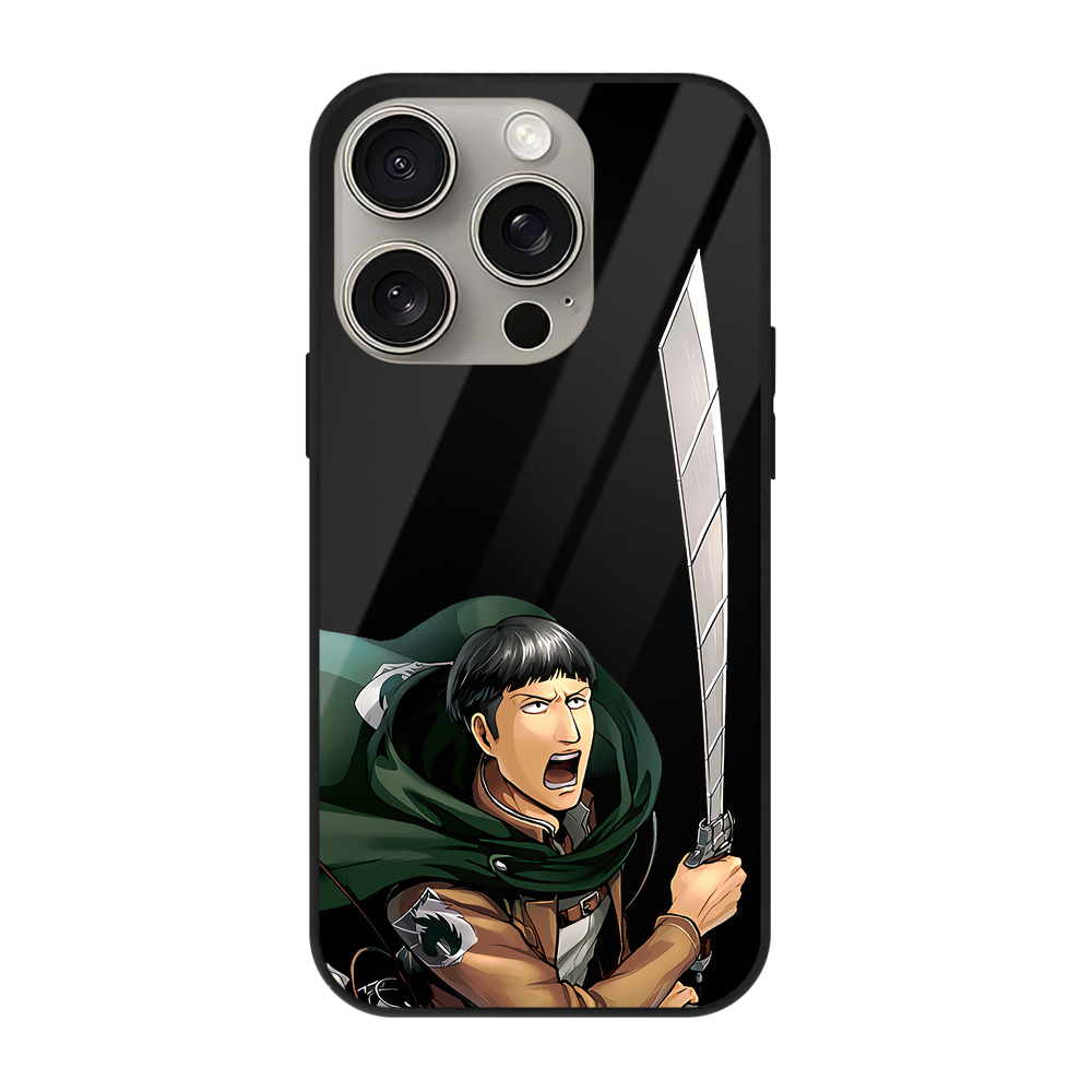 （画像用） 進撃の巨人 Attack on Titan 【iPhone15Pro対応】スマホケース 耐衝撃＆黄変防止 背面ガラス