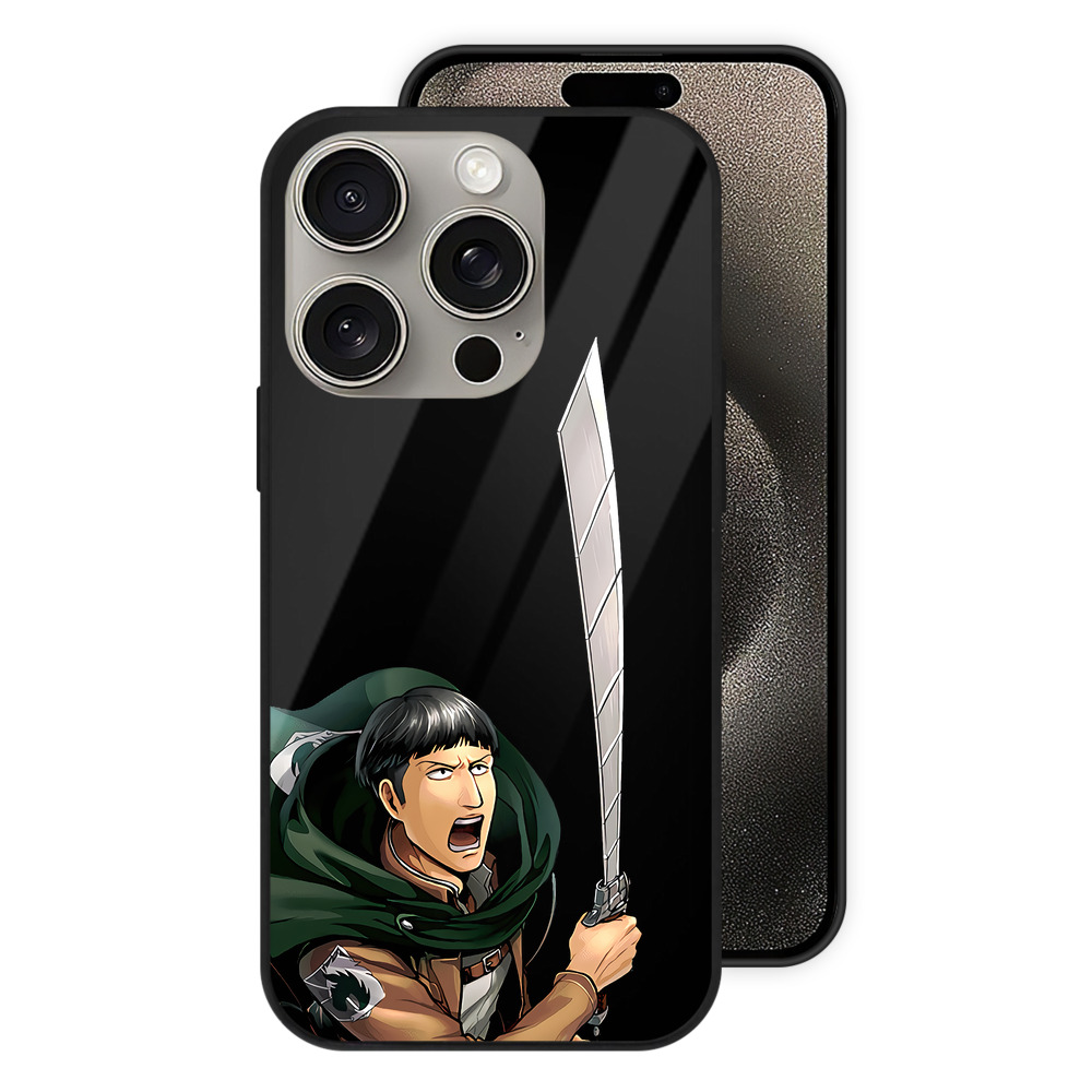 （画像用） 進撃の巨人 Attack on Titan 【iPhone15Pro対応】スマホケース 耐衝撃＆黄変防止 背面ガラス
