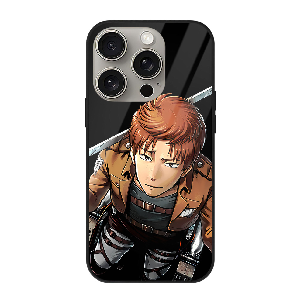 （画像用） 進撃の巨人 Attack on Titan 【iPhone15Pro対応】スマホケース 耐衝撃＆黄変防止 背面ガラス