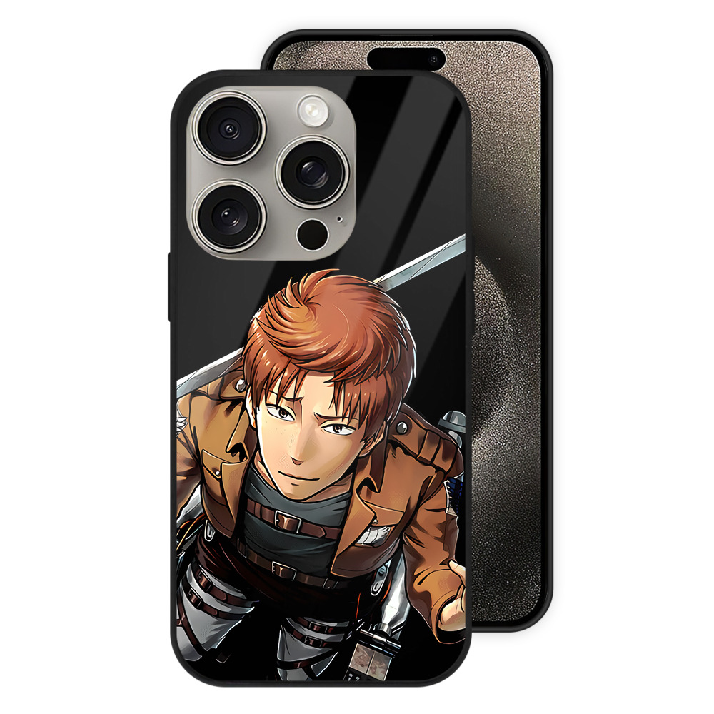 （画像用） 進撃の巨人 Attack on Titan 【iPhone15Pro対応】スマホケース 耐衝撃＆黄変防止 背面ガラス