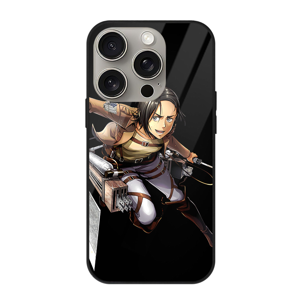 （画像用） 進撃の巨人 Attack on Titan 【iPhone15Pro対応】スマホケース 耐衝撃＆黄変防止 背面ガラス