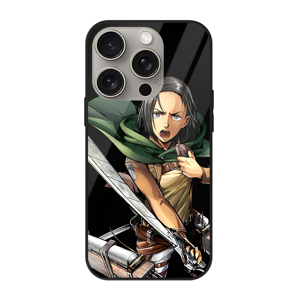 （画像用） 進撃の巨人 Attack on Titan 【iPhone15Pro対応】スマホケース 耐衝撃＆黄変防止 背面ガラス