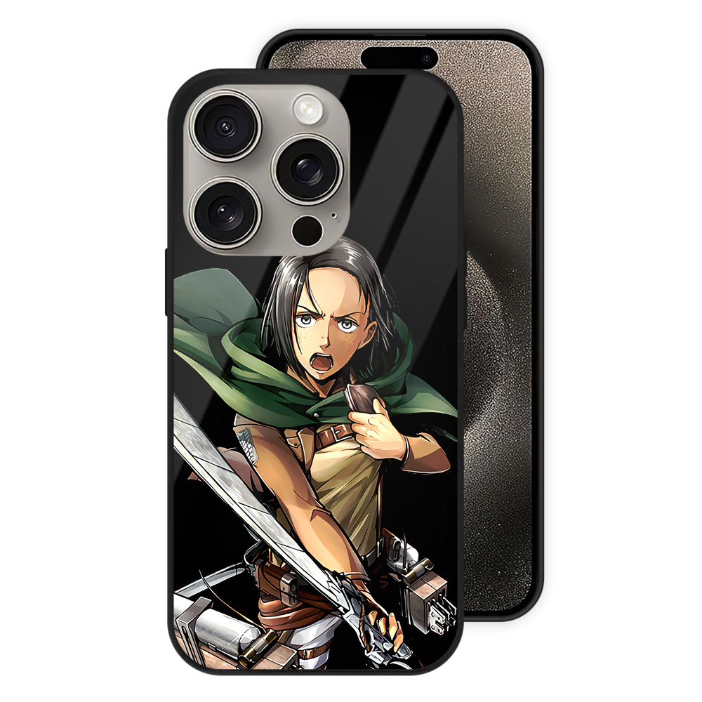 （画像用） 進撃の巨人 Attack on Titan 【iPhone15Pro対応】スマホケース 耐衝撃＆黄変防止 背面ガラス