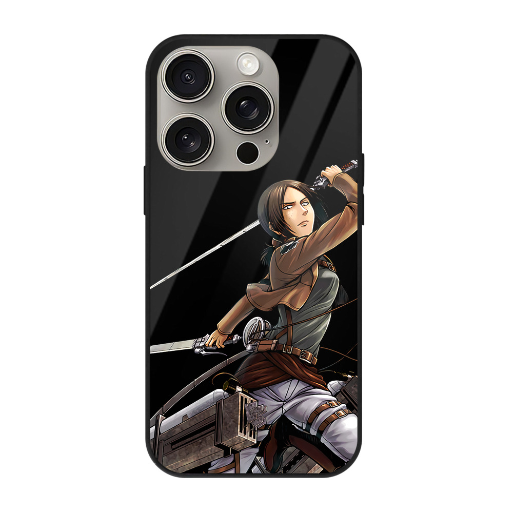 （画像用） 進撃の巨人 Attack on Titan 【iPhone15Pro対応】スマホケース 耐衝撃＆黄変防止 背面ガラス