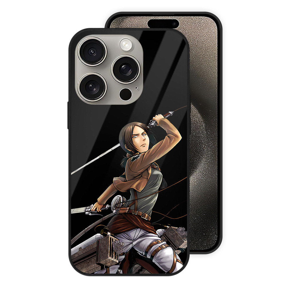 （画像用） 進撃の巨人 Attack on Titan 【iPhone15Pro対応】スマホケース 耐衝撃＆黄変防止 背面ガラス
