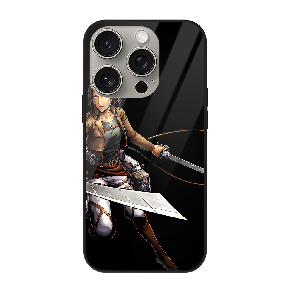 （画像用） 進撃の巨人 Attack on Titan 【iPhone15Pro対応】スマホケース 耐衝撃＆黄変防止 背面ガラス
