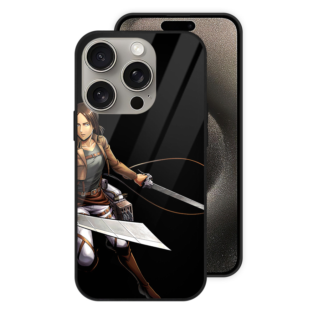 （画像用） 進撃の巨人 Attack on Titan 【iPhone15Pro対応】スマホケース 耐衝撃＆黄変防止 背面ガラス