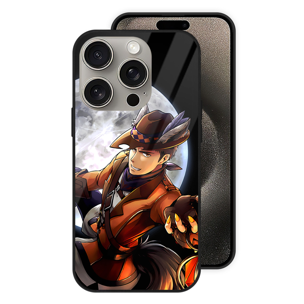 （画像用） 進撃の巨人 Attack on Titan 【iPhone15Pro対応】スマホケース 耐衝撃＆黄変防止 背面ガラス
