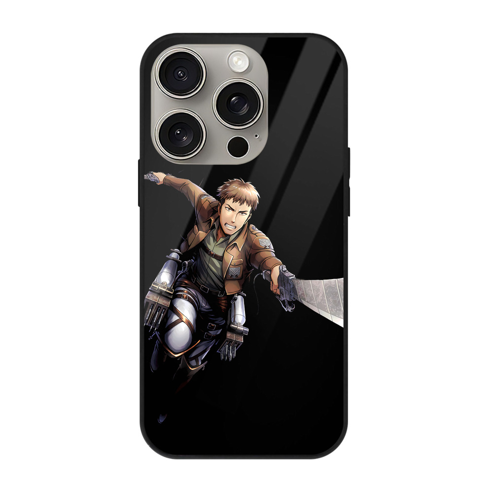 （画像用） 進撃の巨人 Attack on Titan 【iPhone15Pro対応】スマホケース 耐衝撃＆黄変防止 背面ガラス