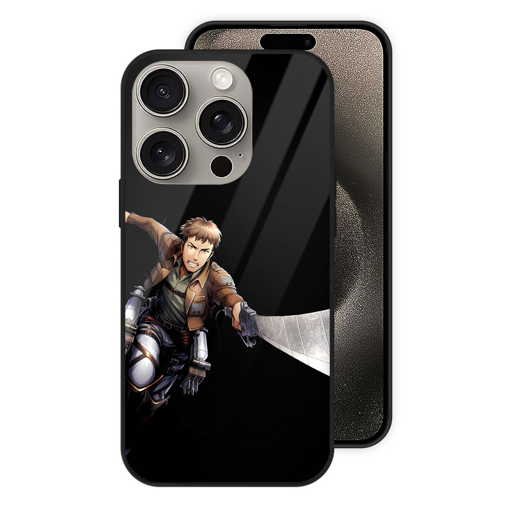 （画像用） 進撃の巨人 Attack on Titan 【iPhone15Pro対応】スマホケース 耐衝撃＆黄変防止 背面ガラス