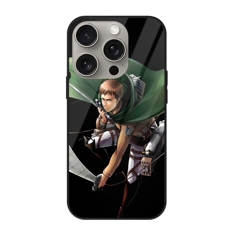 （画像用） 進撃の巨人 Attack on Titan 【iPhone15Pro対応】スマホケース 耐衝撃＆黄変防止 背面ガラス