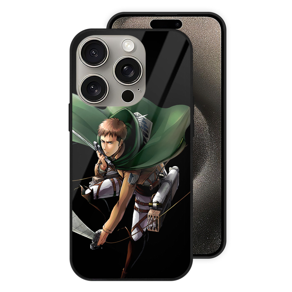 （画像用） 進撃の巨人 Attack on Titan 【iPhone15Pro対応】スマホケース 耐衝撃＆黄変防止 背面ガラス