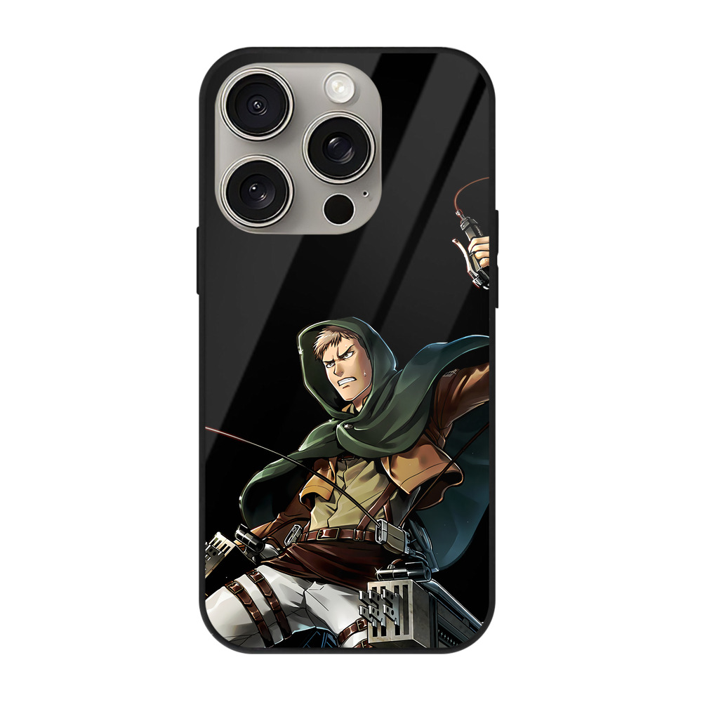 （画像用） 進撃の巨人 Attack on Titan 【iPhone15Pro対応】スマホケース 耐衝撃＆黄変防止 背面ガラス