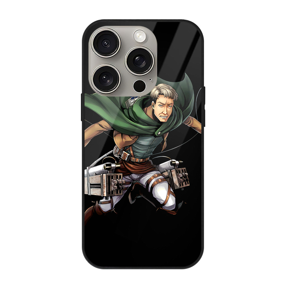 （画像用） 進撃の巨人 Attack on Titan 【iPhone15Pro対応】スマホケース 耐衝撃＆黄変防止 背面ガラス