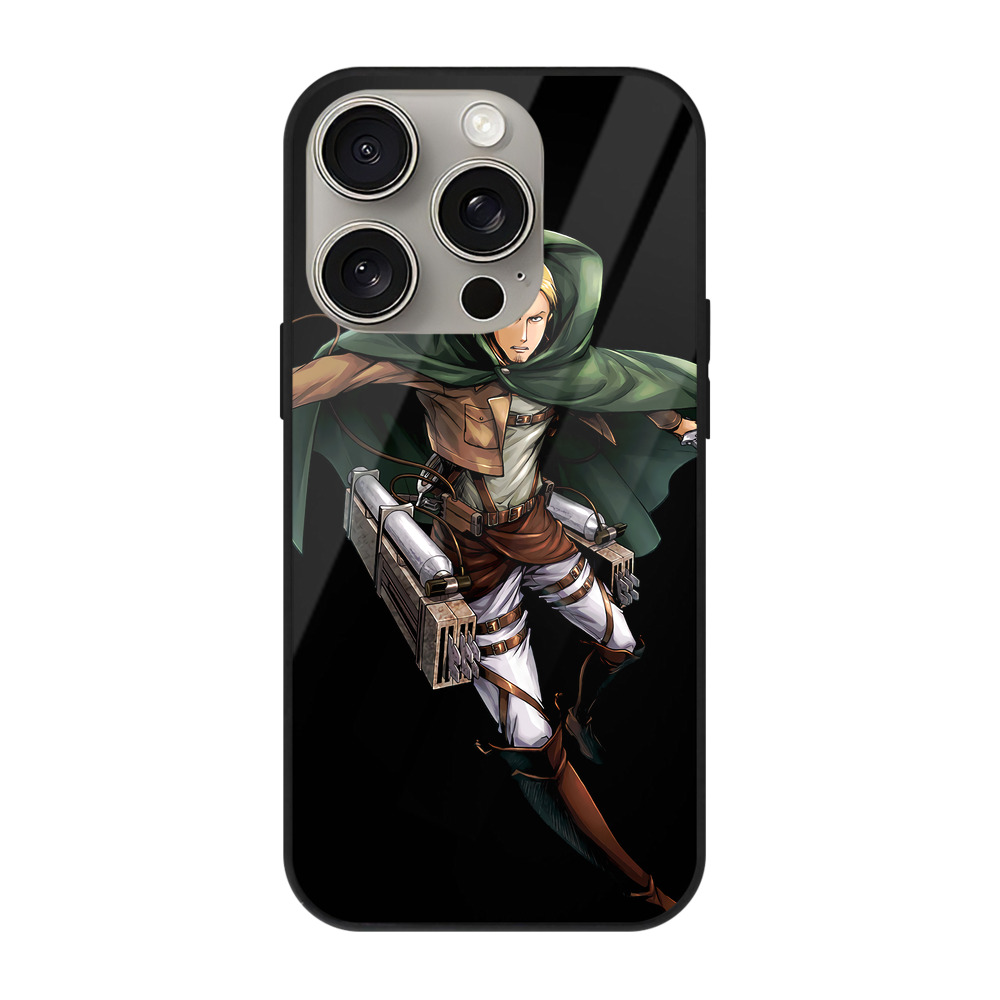（画像用） 進撃の巨人 Attack on Titan 【iPhone15Pro対応】スマホケース 耐衝撃＆黄変防止 背面ガラス