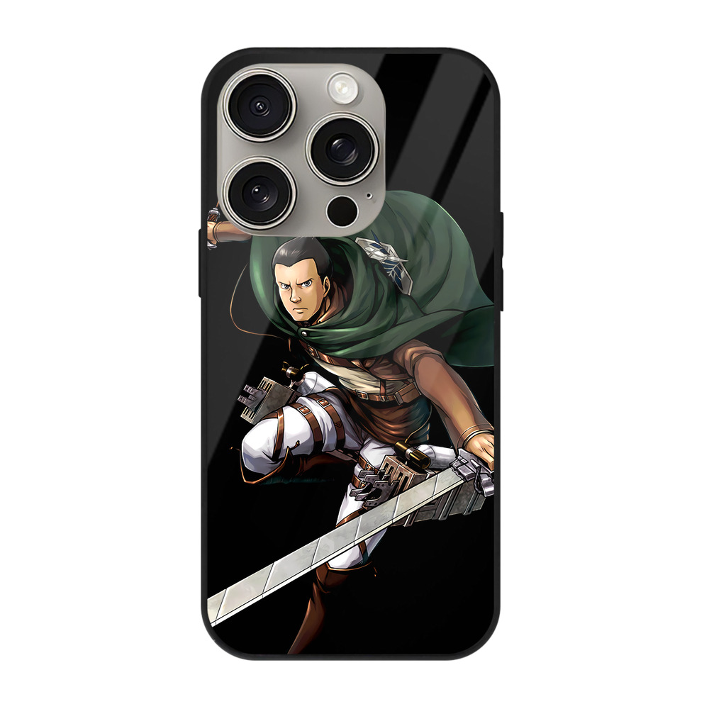 （画像用） 進撃の巨人 Attack on Titan 【iPhone15Pro対応】スマホケース 耐衝撃＆黄変防止 背面ガラス