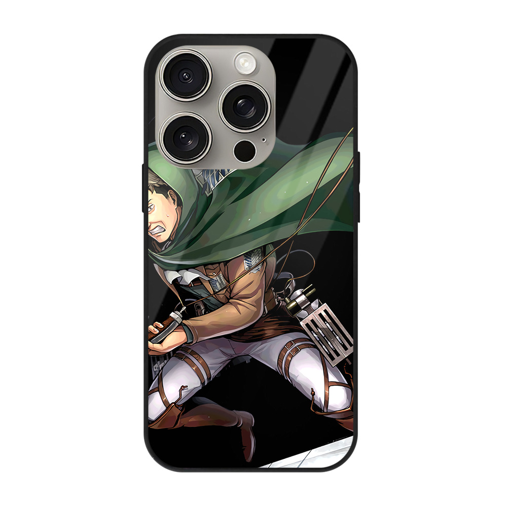 （画像用） 進撃の巨人 Attack on Titan 【iPhone15Pro対応】スマホケース 耐衝撃＆黄変防止 背面ガラス