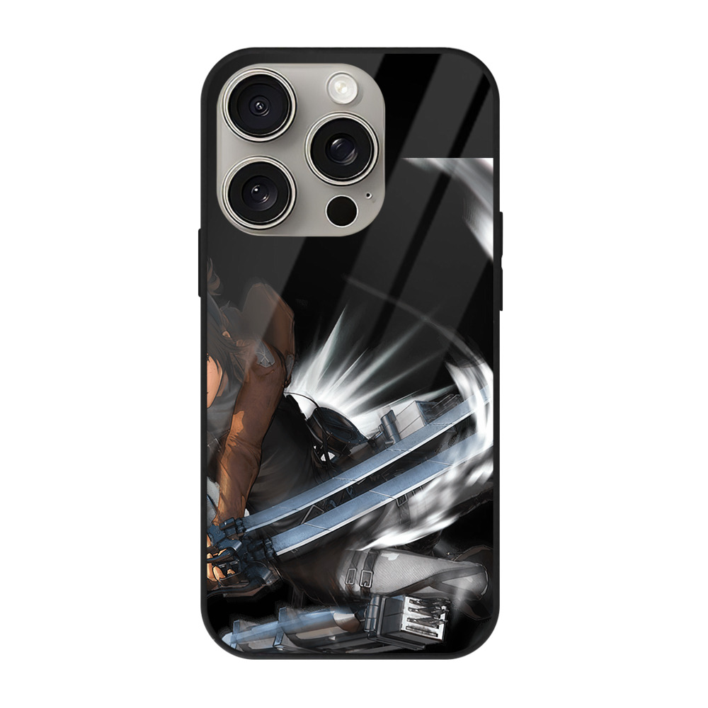 （画像用） 進撃の巨人 Attack on Titan 【iPhone15Pro対応】スマホケース 耐衝撃＆黄変防止 背面ガラス
