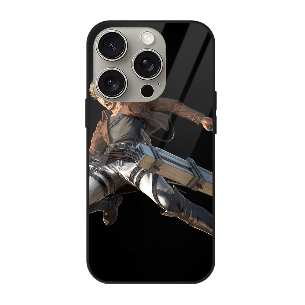 （画像用） 進撃の巨人 Attack on Titan 【iPhone15Pro対応】スマホケース 耐衝撃＆黄変防止 背面ガラス