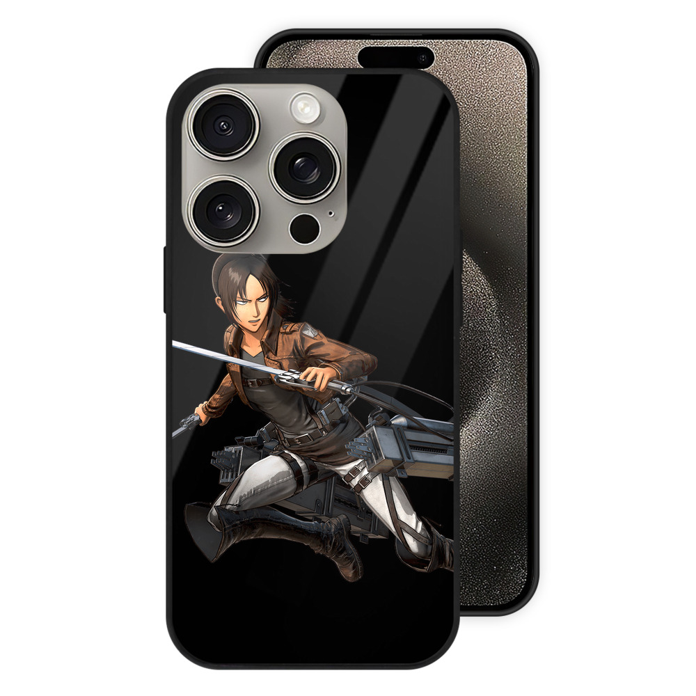 （画像用） 進撃の巨人 Attack on Titan 【iPhone15Pro対応】スマホケース 耐衝撃＆黄変防止 背面ガラス