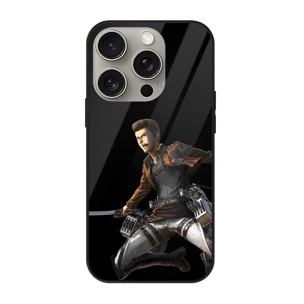 （画像用） 進撃の巨人 Attack on Titan 【iPhone15Pro対応】スマホケース 耐衝撃＆黄変防止 背面ガラス