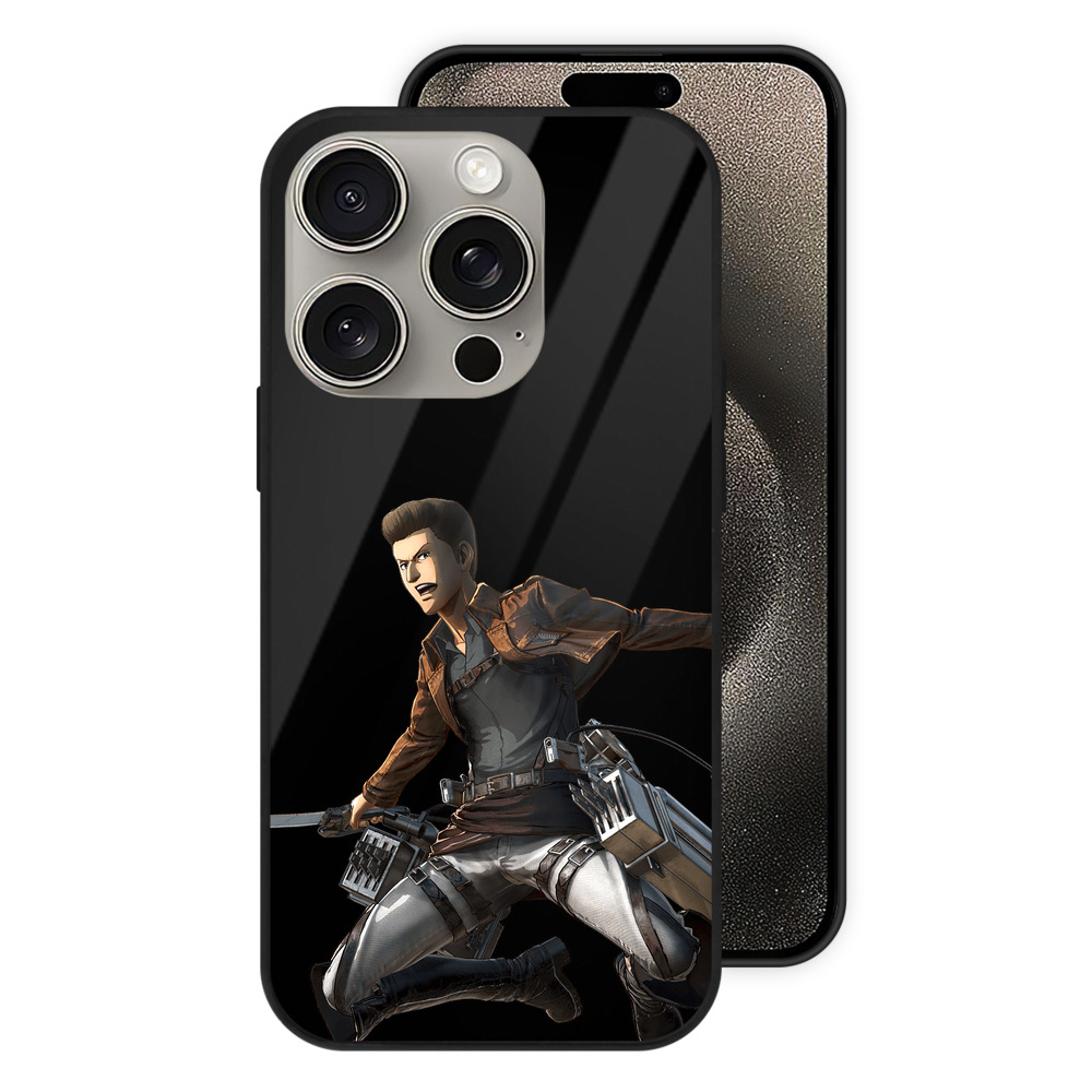 （画像用） 進撃の巨人 Attack on Titan 【iPhone15Pro対応】スマホケース 耐衝撃＆黄変防止 背面ガラス