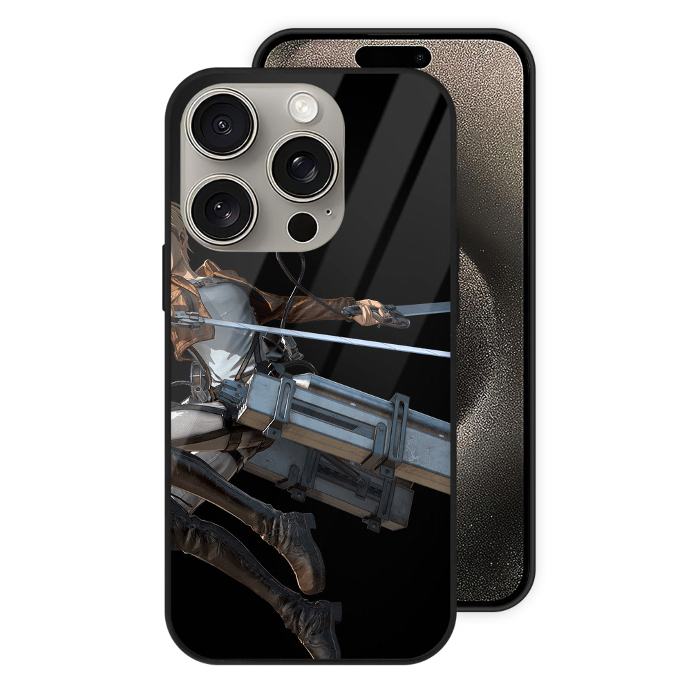 （画像用） 進撃の巨人 Attack on Titan 【iPhone15Pro対応】スマホケース 耐衝撃＆黄変防止 背面ガラス