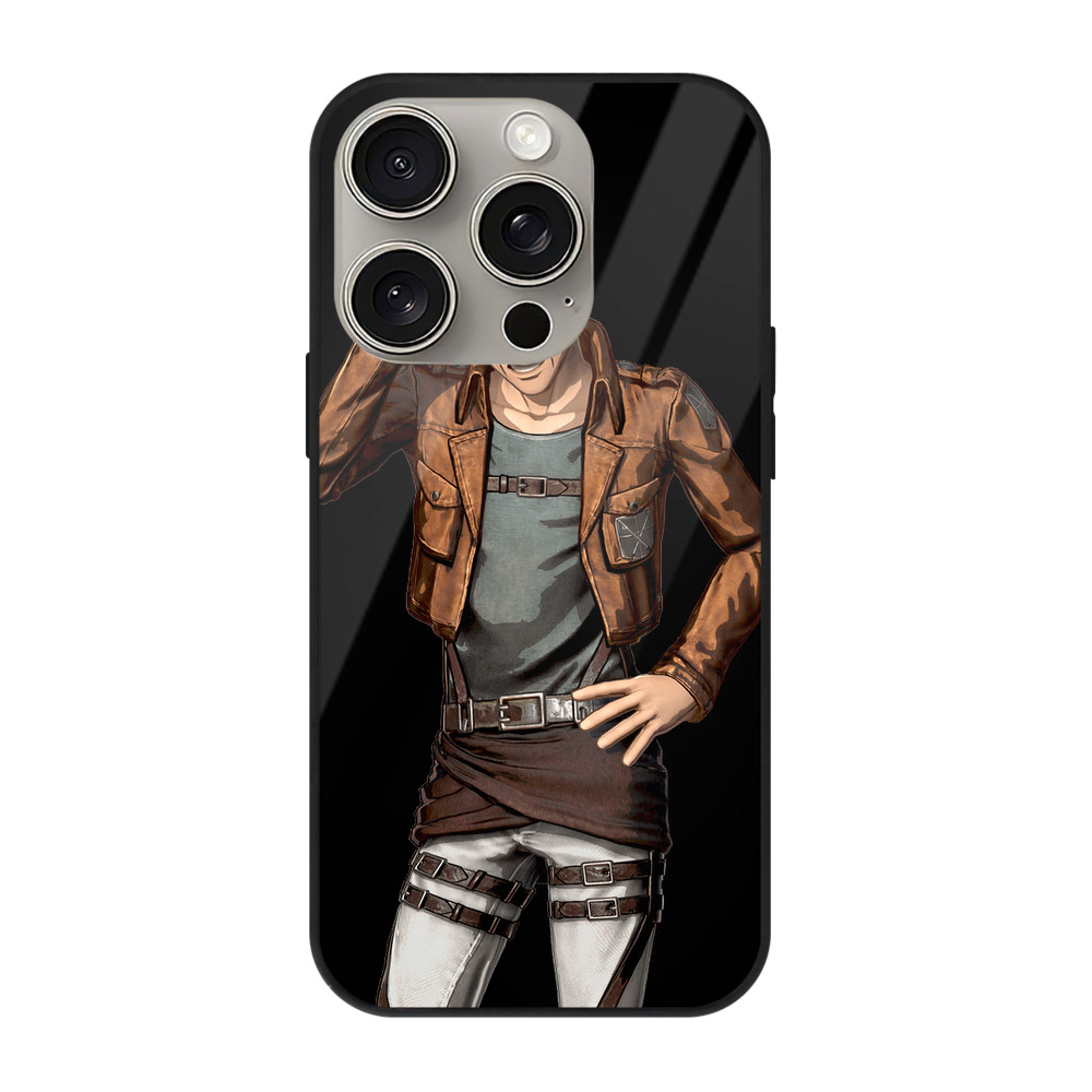 （画像用） 進撃の巨人 Attack on Titan 【iPhone15Pro対応】スマホケース 耐衝撃＆黄変防止 背面ガラス