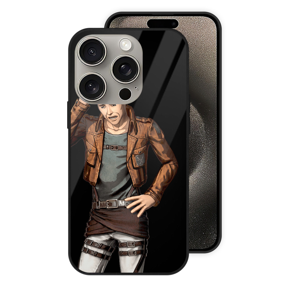 （画像用） 進撃の巨人 Attack on Titan 【iPhone15Pro対応】スマホケース 耐衝撃＆黄変防止 背面ガラス