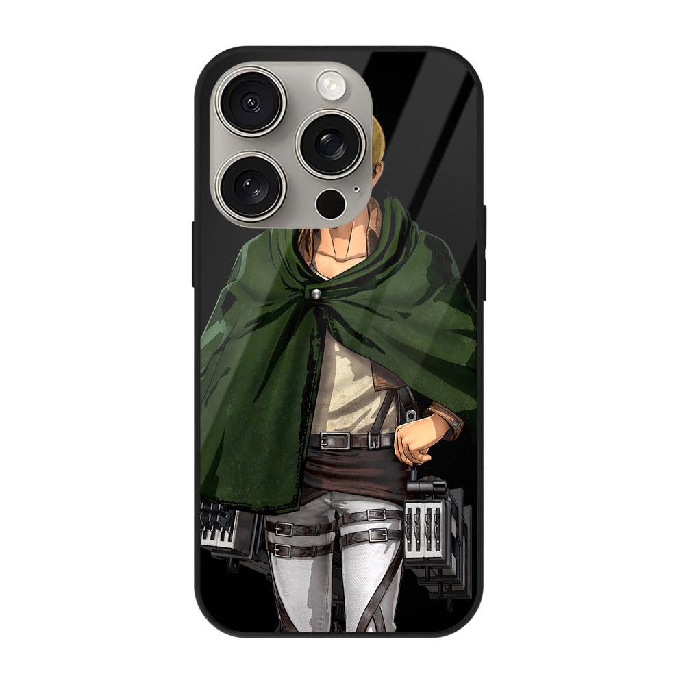（画像用） 進撃の巨人 Attack on Titan 【iPhone15Pro対応】スマホケース 耐衝撃＆黄変防止 背面ガラス