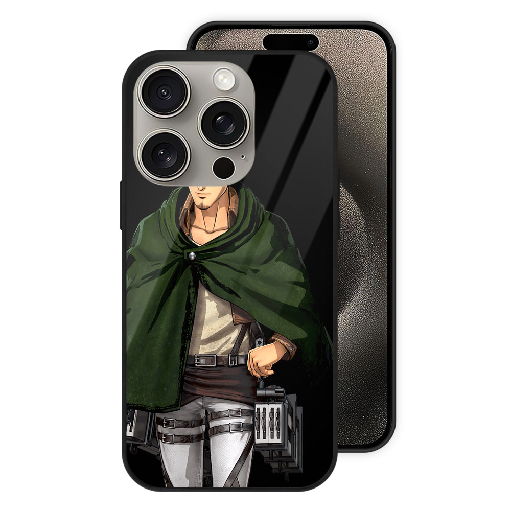 （画像用） 進撃の巨人 Attack on Titan 【iPhone15Pro対応】スマホケース 耐衝撃＆黄変防止 背面ガラス