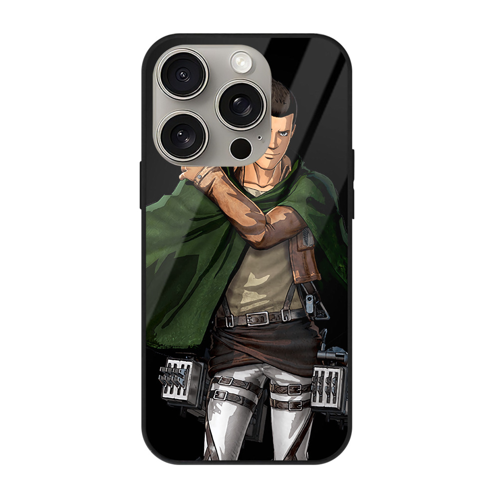 （画像用） 進撃の巨人 Attack on Titan 【iPhone15Pro対応】スマホケース 耐衝撃＆黄変防止 背面ガラス