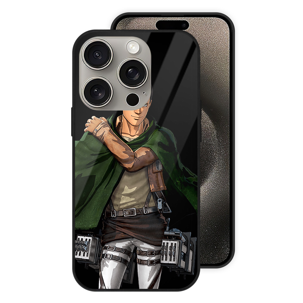（画像用） 進撃の巨人 Attack on Titan 【iPhone15Pro対応】スマホケース 耐衝撃＆黄変防止 背面ガラス