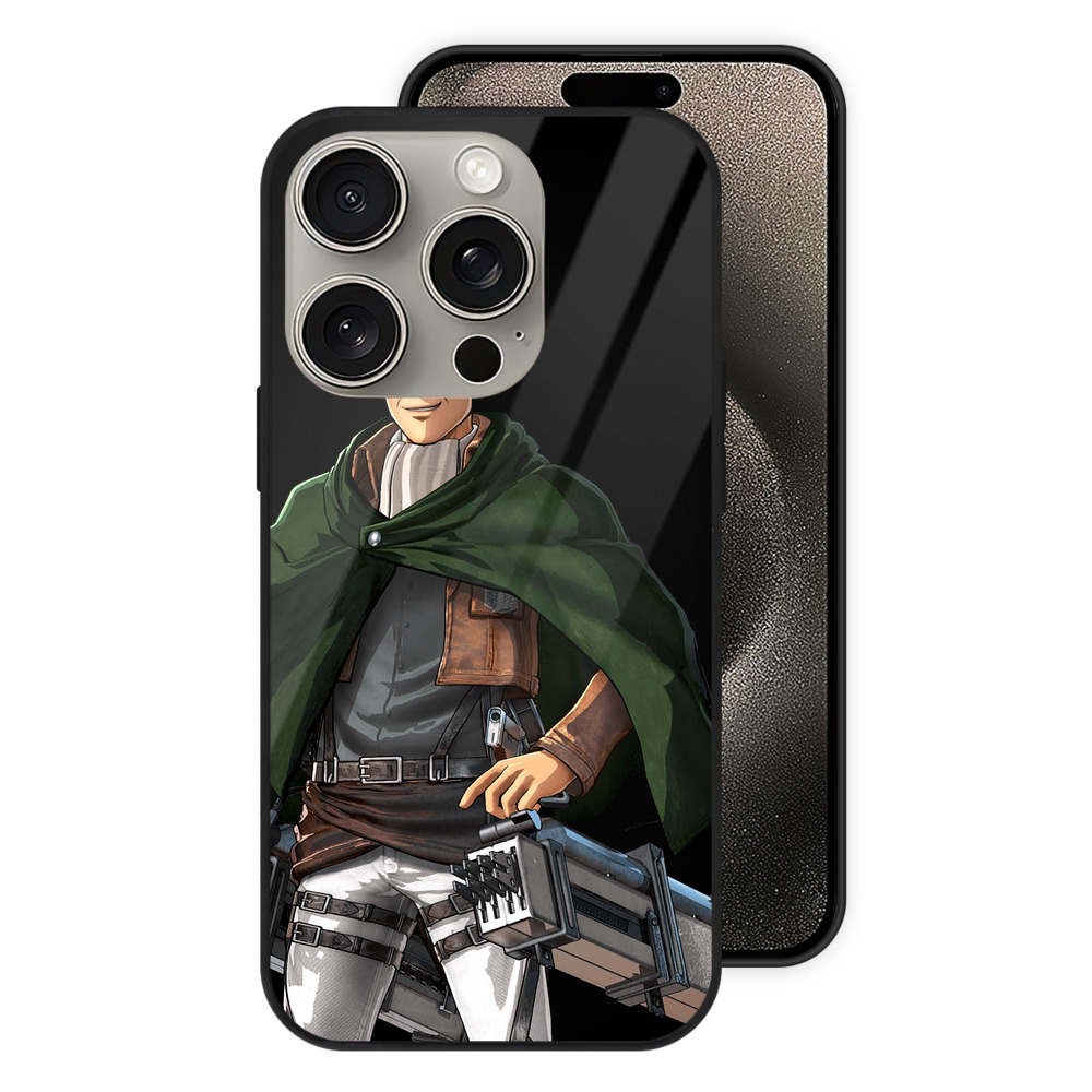 （画像用） 進撃の巨人 Attack on Titan 【iPhone15Pro対応】スマホケース 耐衝撃＆黄変防止 背面ガラス