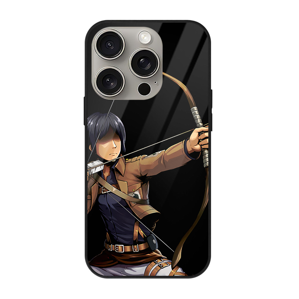 （画像用） 進撃の巨人 Attack on Titan 【iPhone15Pro対応】スマホケース 耐衝撃＆黄変防止 背面ガラス