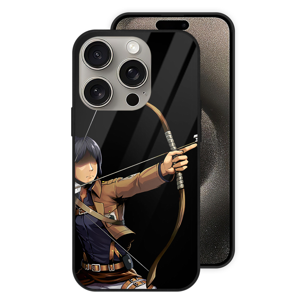 （画像用） 進撃の巨人 Attack on Titan 【iPhone15Pro対応】スマホケース 耐衝撃＆黄変防止 背面ガラス