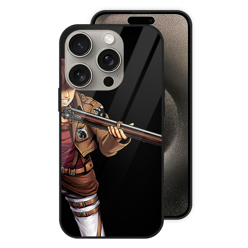（画像用） 進撃の巨人 Attack on Titan 【iPhone15Pro対応】スマホケース 耐衝撃＆黄変防止 背面ガラス