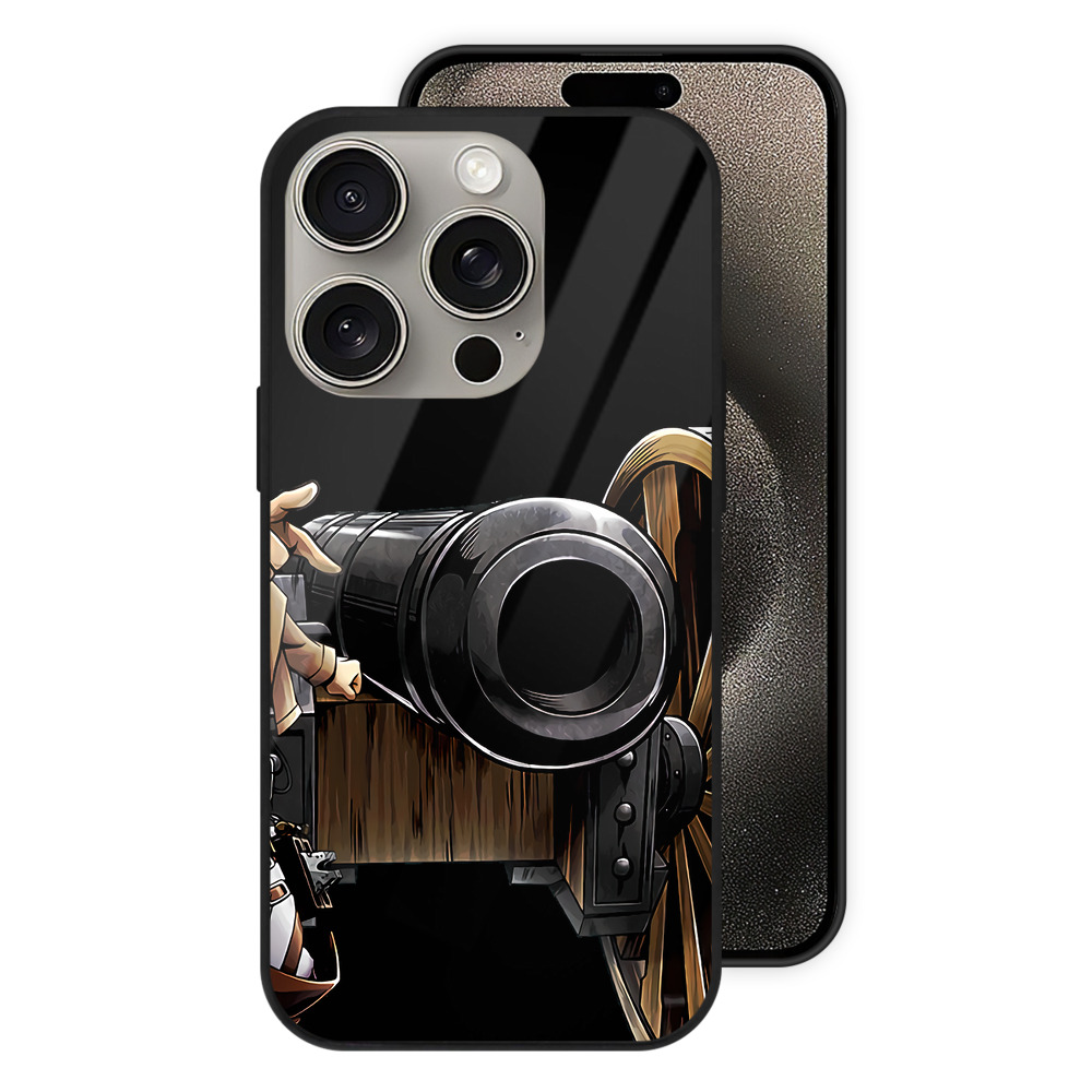 （画像用） 進撃の巨人 Attack on Titan 【iPhone15Pro対応】スマホケース 耐衝撃＆黄変防止 背面ガラス