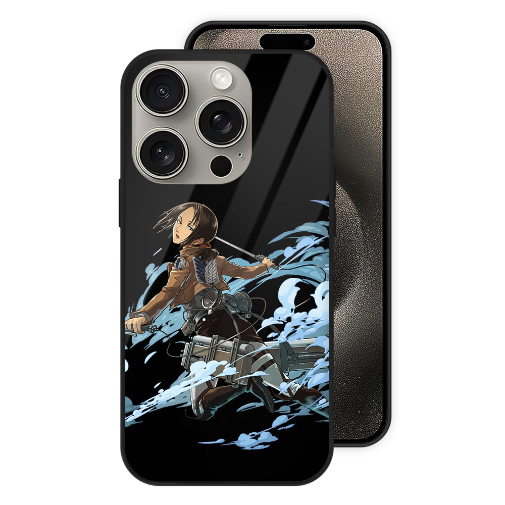（画像用） 進撃の巨人 Attack on Titan 【iPhone15Pro対応】スマホケース 耐衝撃＆黄変防止 背面ガラス