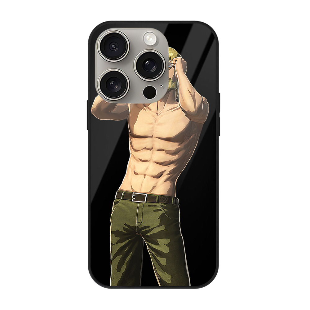 （画像用） 進撃の巨人 Attack on Titan 【iPhone15Pro対応】スマホケース 耐衝撃＆黄変防止 背面ガラス
