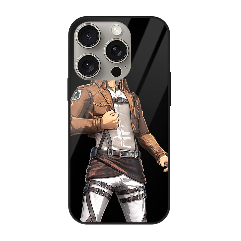 （画像用） 進撃の巨人 Attack on Titan 【iPhone15Pro対応】スマホケース 耐衝撃＆黄変防止 背面ガラス