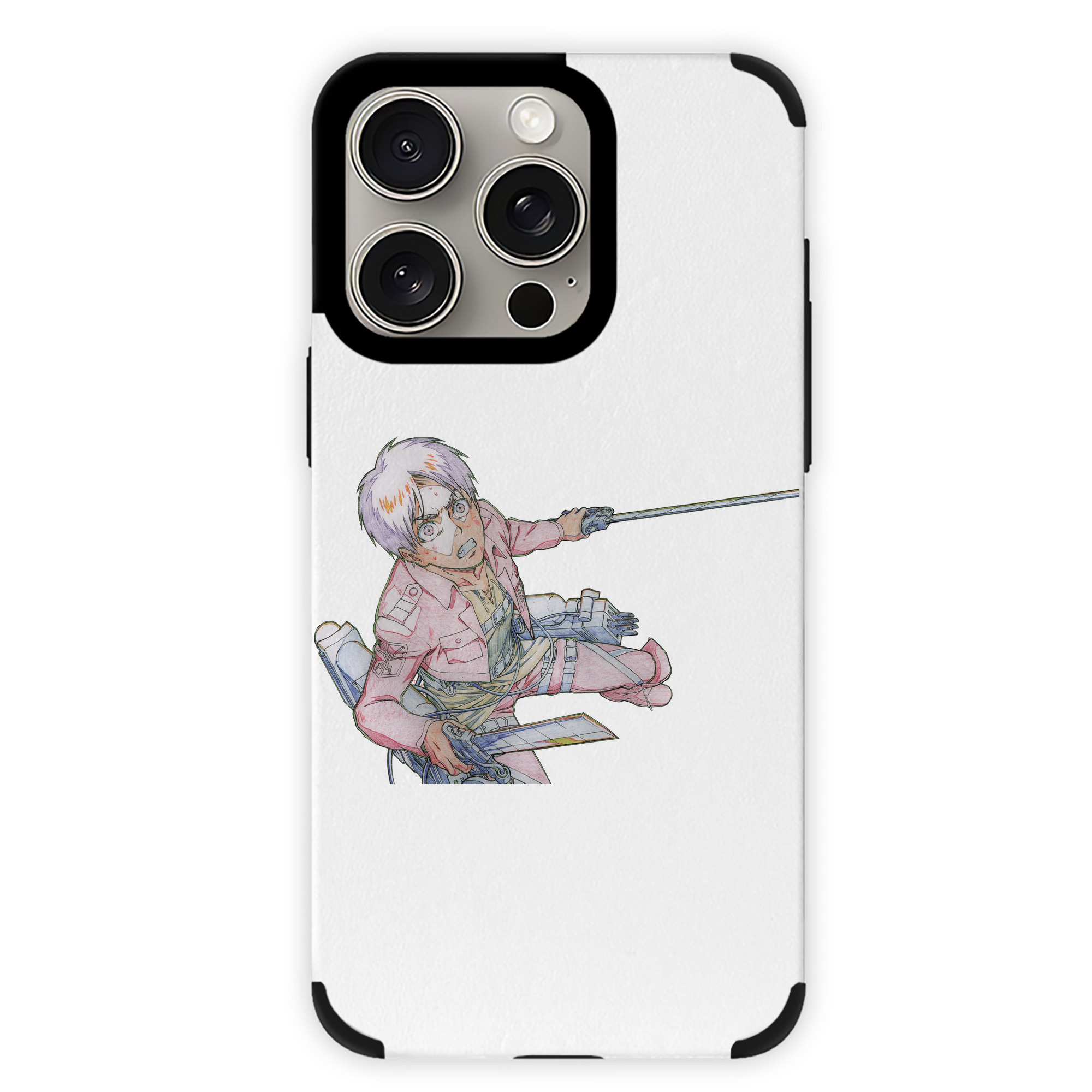 （画像用） 進撃の巨人 エレン･イェーガー Attack on Titan Eren Jäger 【iPhone15ProMax対応】 PUレザー スマホケース 耐衝撃＆黄変防止