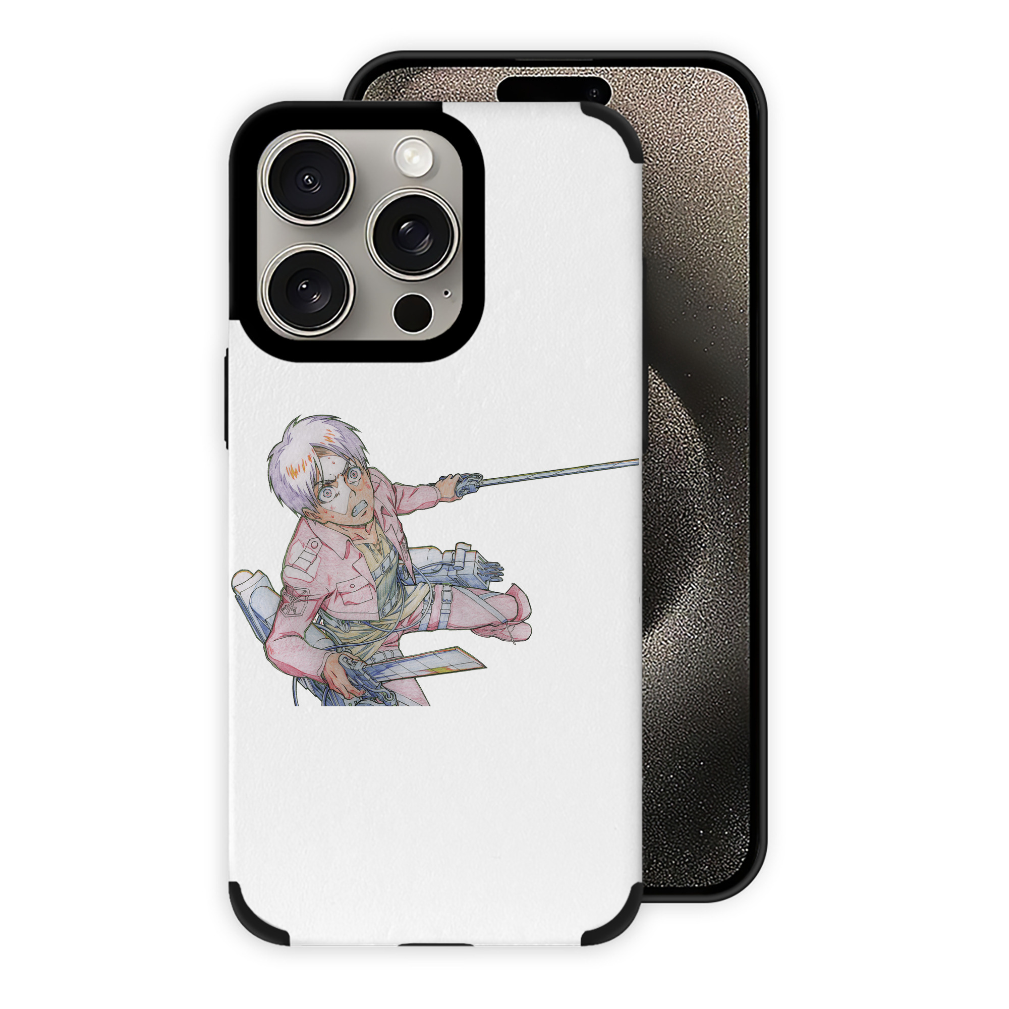 （画像用） 進撃の巨人 エレン･イェーガー Attack on Titan Eren Jäger 【iPhone15ProMax対応】 PUレザー スマホケース 耐衝撃＆黄変防止