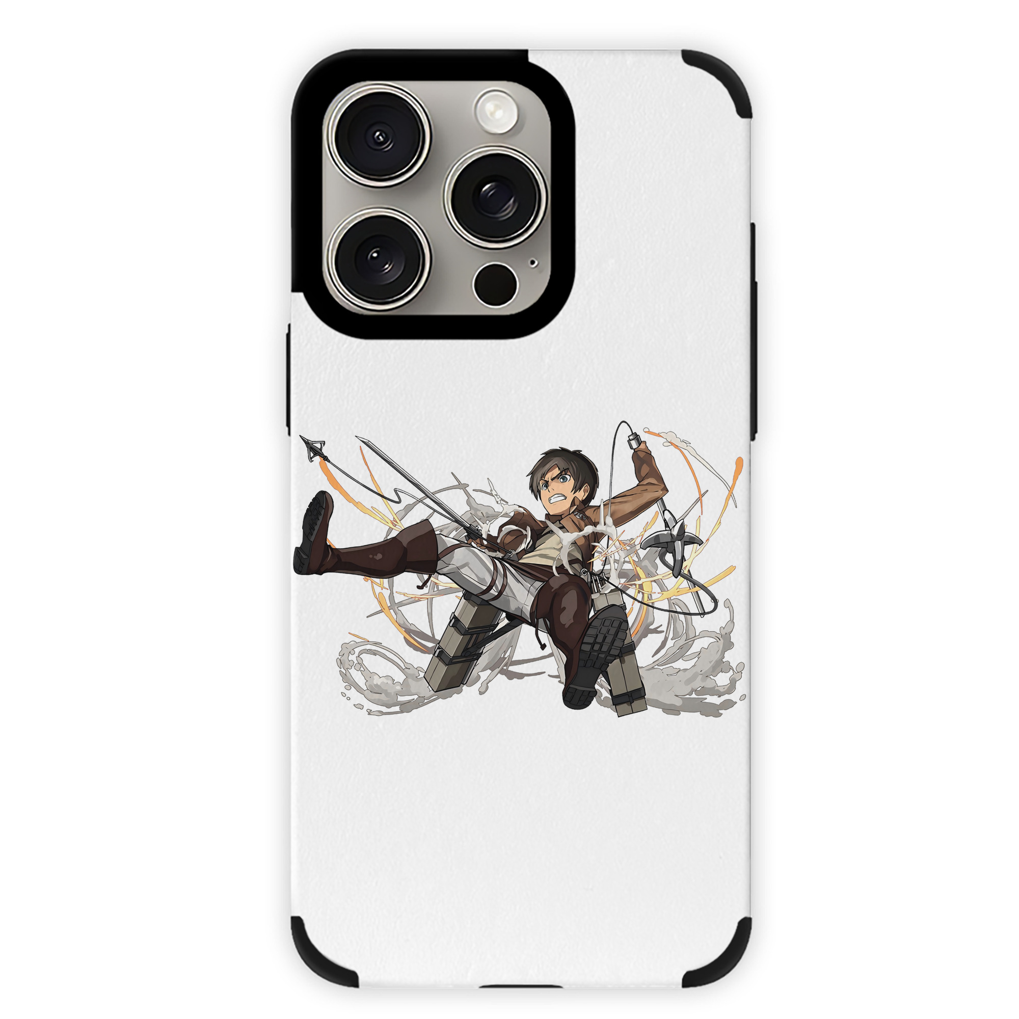 （画像用） 進撃の巨人 エレン･イェーガー Attack on Titan Eren Jäger 【iPhone15ProMax対応】 PUレザー スマホケース 耐衝撃＆黄変防止