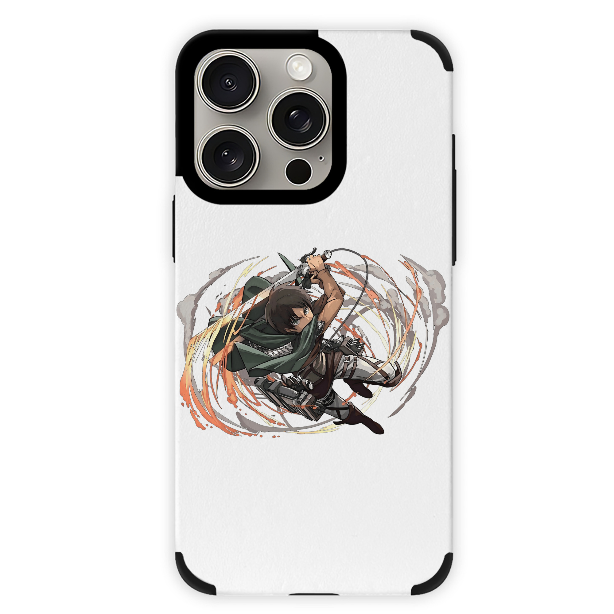 （画像用） 進撃の巨人 エレン･イェーガー Attack on Titan Eren Jäger 【iPhone15ProMax対応】 PUレザー スマホケース 耐衝撃＆黄変防止