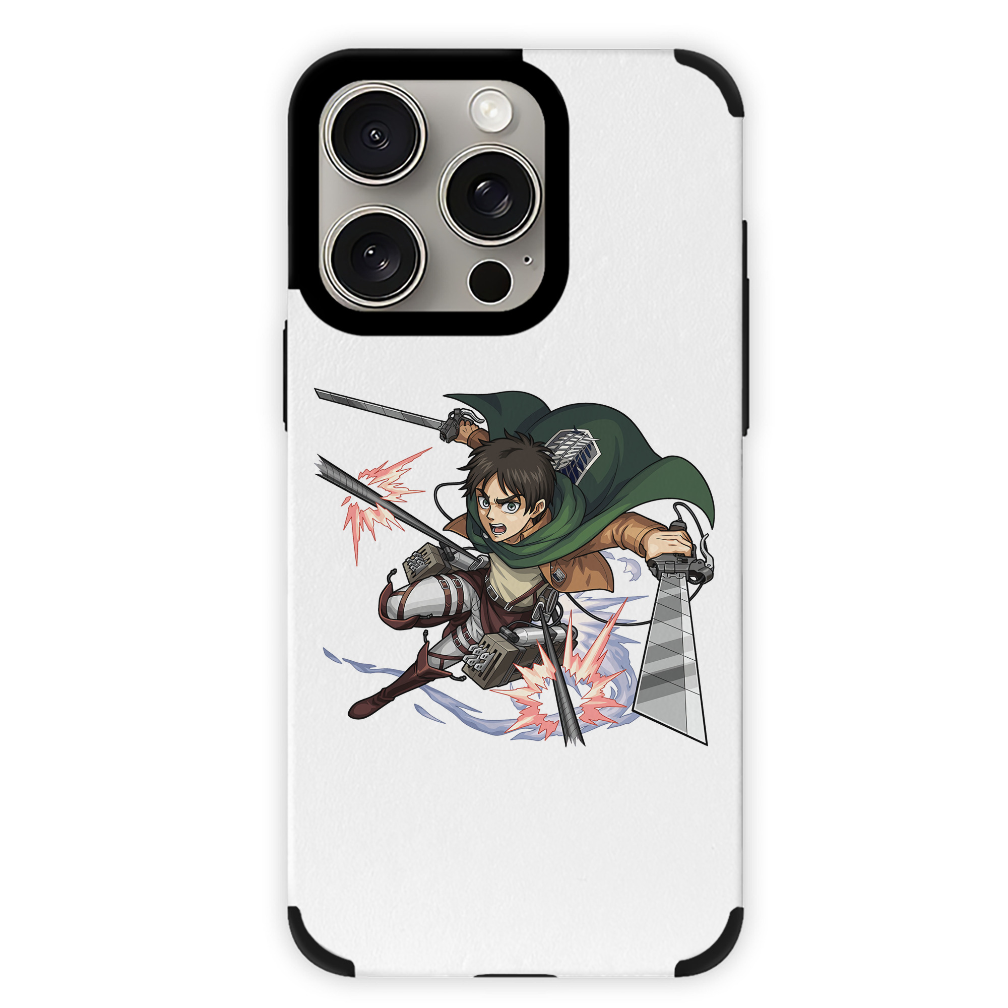 （画像用） 進撃の巨人 エレン･イェーガー Attack on Titan Eren Jäger 【iPhone15ProMax対応】 PUレザー スマホケース 耐衝撃＆黄変防止