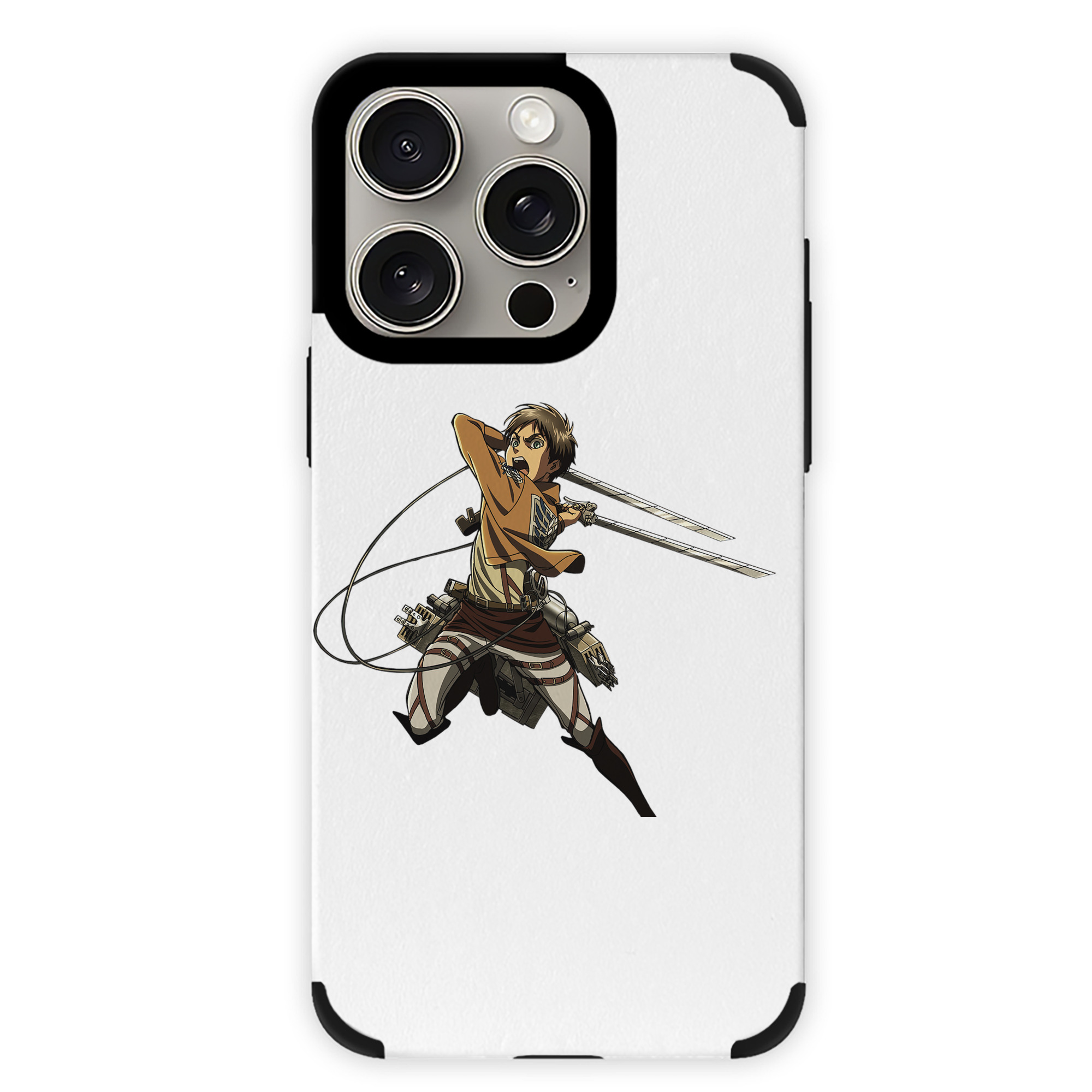 （画像用） 進撃の巨人 エレン･イェーガー Attack on Titan Eren Jäger 【iPhone15ProMax対応】 PUレザー スマホケース 耐衝撃＆黄変防止