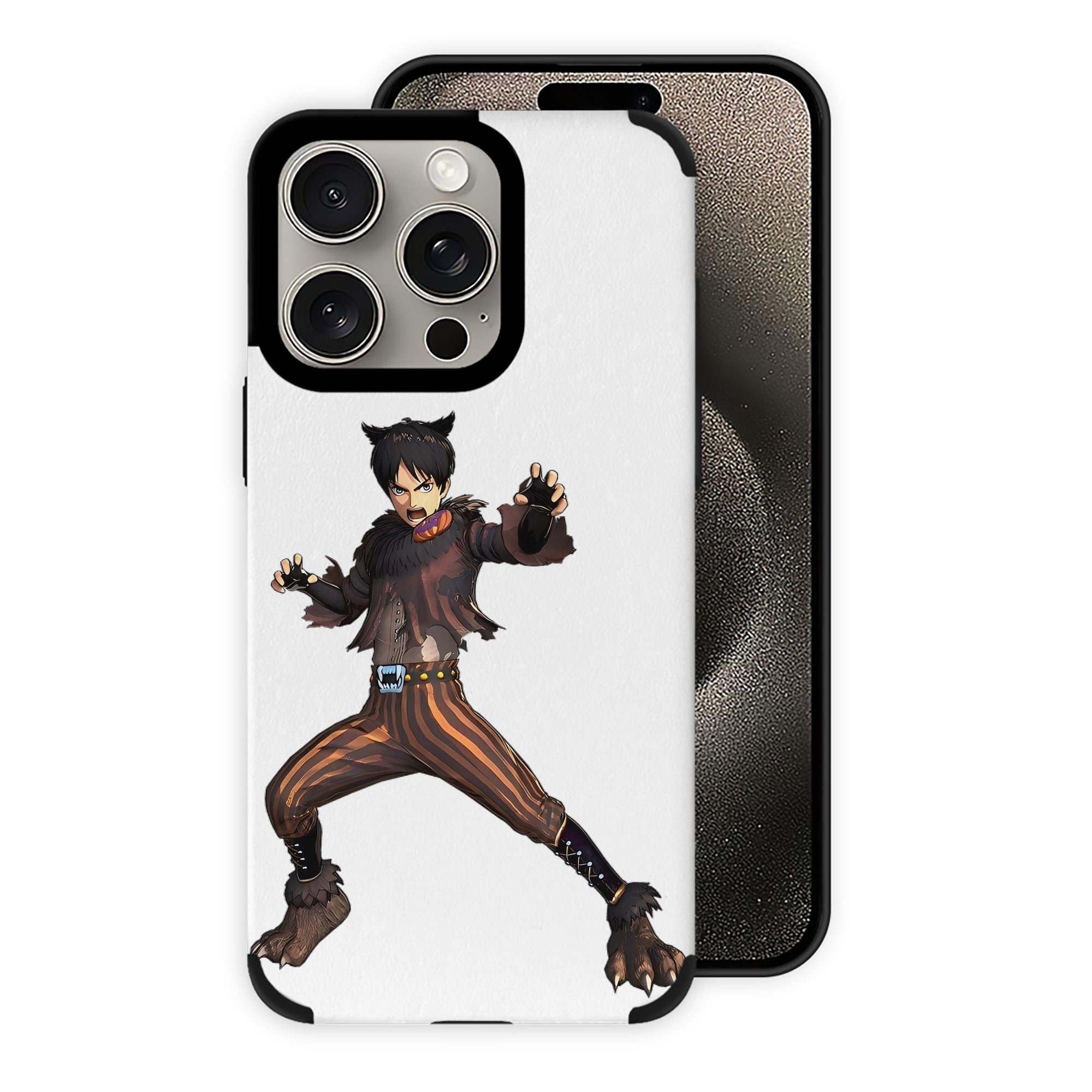 （画像用） 進撃の巨人 エレン･イェーガー Attack on Titan Eren Jäger 【iPhone15ProMax対応】 PUレザー スマホケース 耐衝撃＆黄変防止
